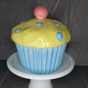 Yellow and Blue Cupcake Bath Toy